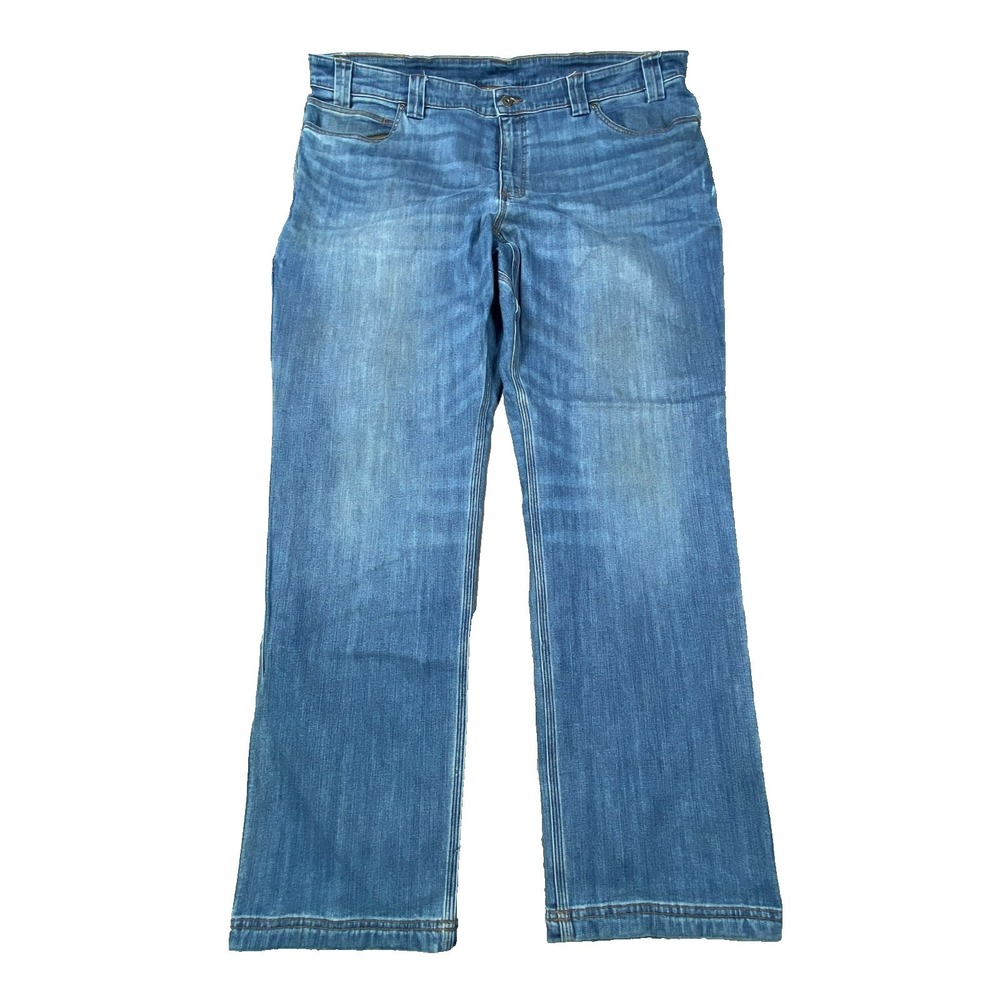Duluth Trading Jeans Fits 44x33 Ballroom Double Flex Blue Light Utility Comfort